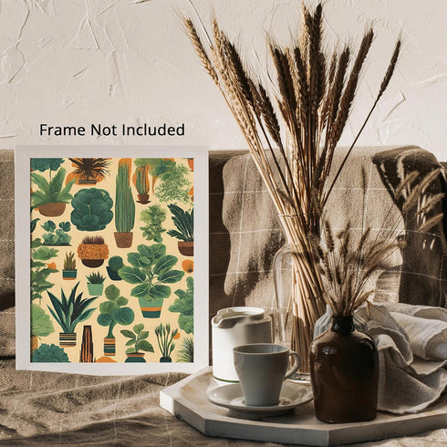 Posterizer 1 pcs-plants pots cactus cute art for plant lovers 5-Floral & Botanical Art-GIft for Men Women Teens-Decor for Home & Office- unframed ...