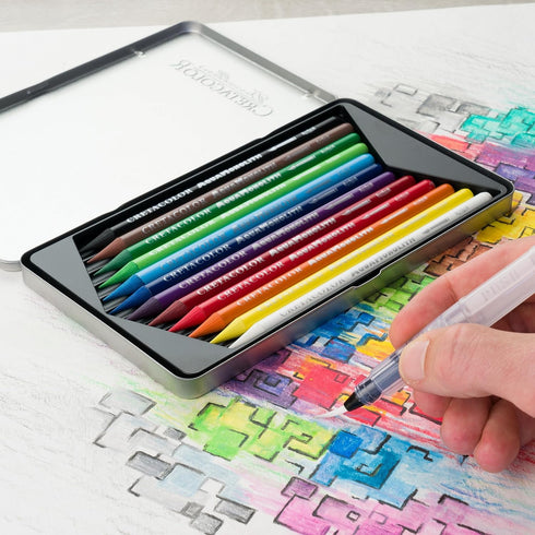 Cretacolor Aqua Monolith Watercolor Pencil Set, 12 Stk, Multicolor...
