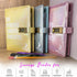100 Envelopes Money Savings Challenge, A5 Budget Binder with Cash Envelopes and Combination Lock, Sparkling Leather Book to Save $5,050, Secure Bi...
