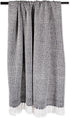DII 100% Cotton Basket Weave Throw for Indoor/Outdoor Use Camping Bbq's Beaches Everyday Blanket, 50 x 60, Black...
