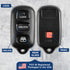 2X Key Fob Replacement for 1999 2000 2001 2002 2003 2004 2005 2006 2007 2008 2009 Toyota Sequoia 4Runner Keyless Entry Remote Remote Control, 3-Bu...
