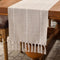 Wracra Rustic Linen Table Runner Farmhouse Style Table Runners 72 inches Long Embroidered Fall Table Runner with Hand-Tassels for Party, Dresser a...