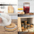Mason Jar Lids With Straw - Reusable Bamboo Wide Mouth Tumbler Tops, 2 Packs With 2 Stainless Steel Straws...