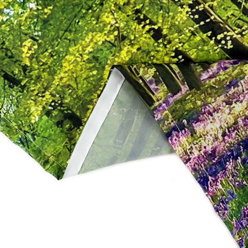HVEST Forest Sunshine Tapestry Wall Hanging Spring Purple Lavender Morning Sunlight Through Green Trees Tapestry Nature Landscape Tapestry for Liv...