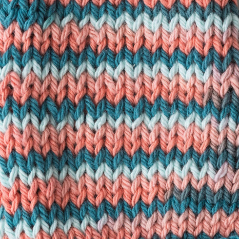 Lily Sugar'n Cream Super Size Ombres Yarn, 3 oz, Coral Seas Ombre, 1 Ball......