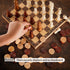 56 Pieces Wooden Checkers Pieces Handcrafted Chess with Drawstring Storage Pouch Classic Wooden Chess Game Set Board Games Accessories in 2 Styles...