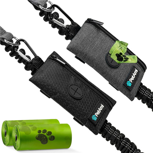 PetAmi Dog Poop Bag Holder for Leash, Doggie Waste Bag Dispenser For Poop with Clip for Puppy Walking Accessories Travel Camping, Dog Treat Pouch ...