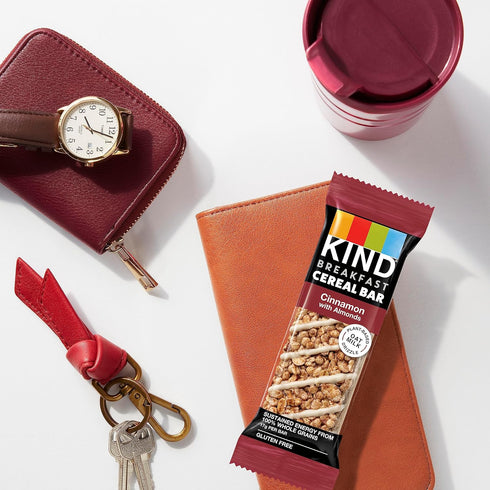 KIND Breakfast Cereal Bars, Gluten Free Snacks, Cinnamon with Almonds, 9.3oz Box (6 Bars)...