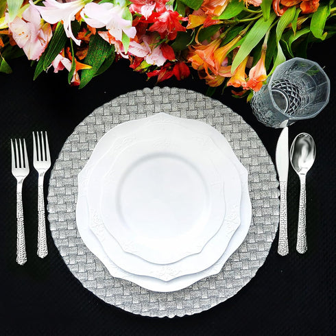 Elegant White "Antique" Plates - 10" (Pack of 20) - Timeless Design - Perfect for Parties & Special Occasions...