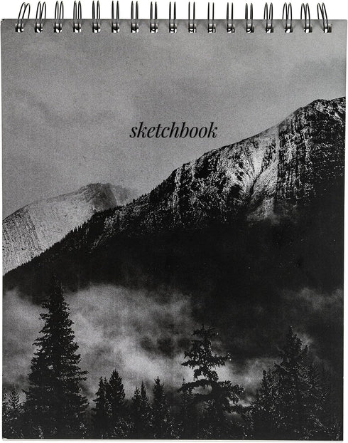 Hello, Artist! Black Mountains Sketchbook, 9x11, White Paper...