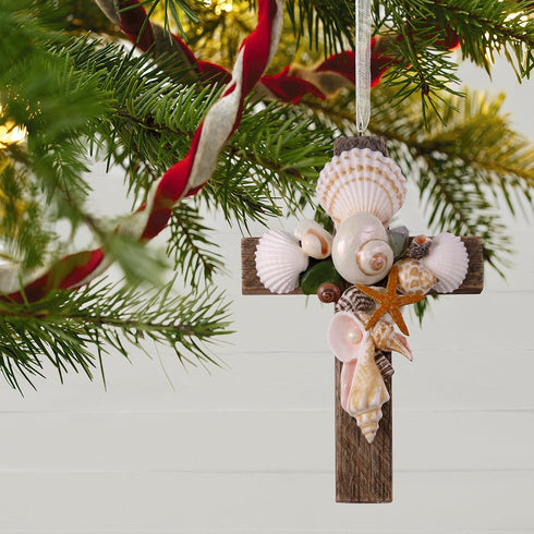 Hallmark Keepsake Christmas Ornament 2018 Year Dated, Cross of The Sea, Porcelain...