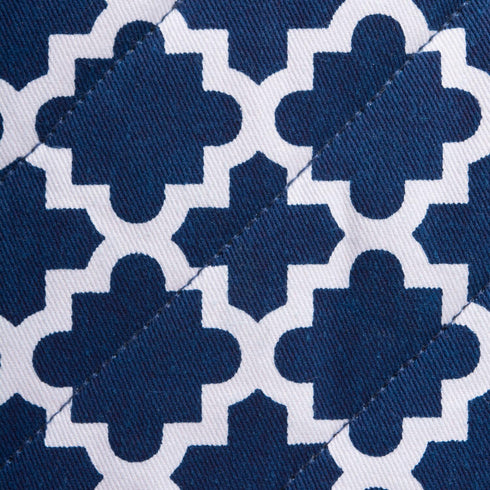 DII Lattice Basics Collection Kitchen Essentials, Oven Mitt & Potholder Set, Nautical Blue, 2, Piece...