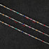 UMAOKANG 13 Feet Stainless Steel Chain for Jewelry Making Colorful Enamel Beaded Ball Chain Handmade Craft Chain Roll...