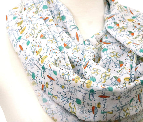 Science Infinity Scarf for her geeky women chemistry biology scientist physics colorful...