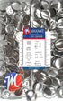50 Cover Buttons by Maxant, 45 (1 1/8") with wire eye backs, ideal for sewing. NO TOOL...