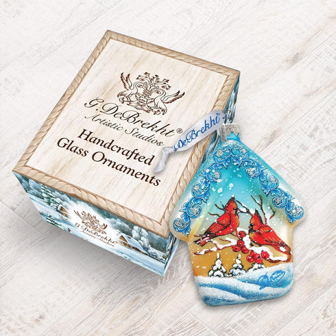Cardinal House Glass Ornament, Keepsake Glass - Wildlife Decor - 739421 by G.DeBrekht...
