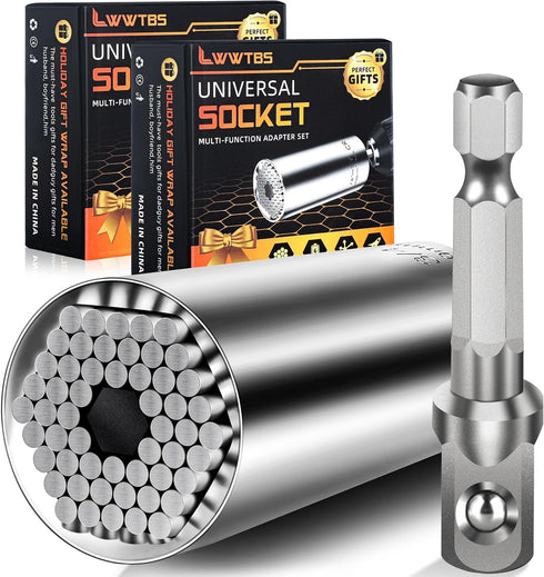 Super Universal Socket Tools Gifts for Men Dad Husband, Universal Socket Power Drill Adapter Cool Gadgets for Men Birthday gifts for Women Men (2)...
