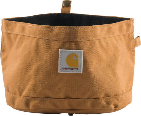 Carhartt Nylon Duck Travel Dog Bowl, Packable Dog Bowl for Food and Water, Carhartt Brown, 10 Cup Capacity...