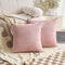 Demetex 18x18 Pillow Covers Pink Striped Corduroy Pillowcases Decorative Square Throw Pillows for Couch Bedroom Wedding Decorations, Set of 2, 18 ...