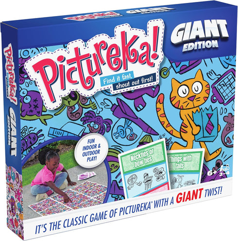 Pictureka Giant Board Game - Fun Family Game with Big Mat & Cards for Kids Ages 6+...