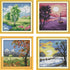 ITSTITCH Cross Stitch Stamped Kits for Adults 4 Pack Scenery Pattern 11CT Printed Cross Stitch Kits for Beginner Prestamped Easy Needlepoint Kits ...