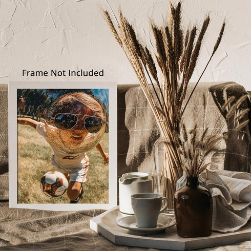 Posterizer 1 pcs-Football Soccer match scene seen through the reflection sunglasses 1-Sports & Hobby Art Gifts for sports fans Decor for Home & Of...