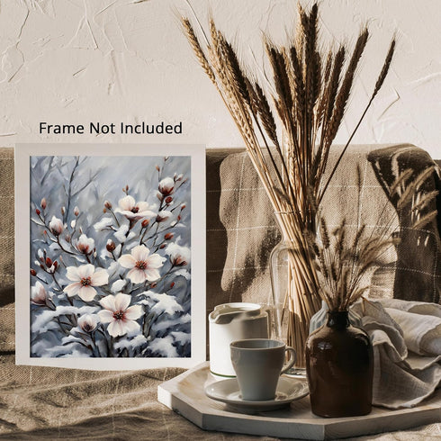 Posterizer 1 pcs-dainty flowers in nature -oil painting style-14-Floral & Botanical Art-Landscape & Nature Art-Living Room Bedroom Decor- unframed...