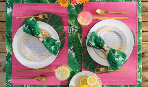 DII Outdoor Tabletop Collection, Stain Resistant & Waterproof, 60" Round, Banana Leaf...