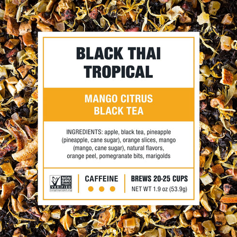 Tiesta Tea - Black Thai Tropical, Loose Leaf, Mango Citrus Black Tea, Premium Blend, High Caffeinated, Make Hot or Iced & Brews Up to 25 Cups, 1.9...