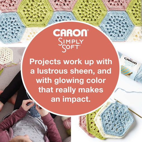 Caron Simply Soft Woodland Heather Yarn - 3 Pack of 141g/5oz - Acrylic - 4 Medium (Worsted) - 250 Yards - Knitting, Crocheting & Crafts......