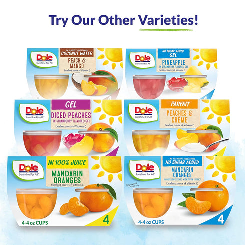 Dole Fruit Bowls Pineapple Tidbits in 100% Juice Snacks, 4oz 24 Total Cups, Gluten & Dairy Free, Bulk Lunch Snacks for Kids & Adults...