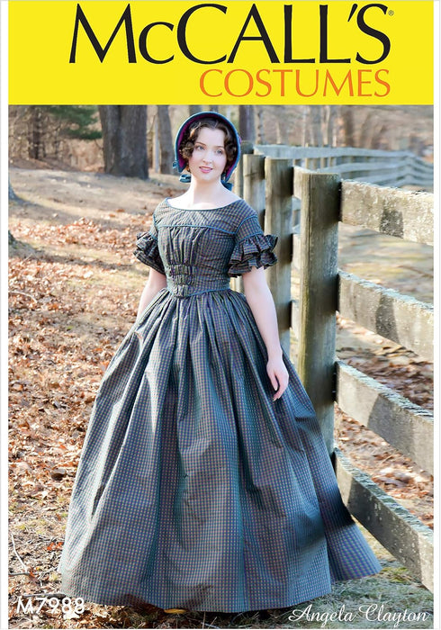 McCall's Patterns McCall's Women's Colonial Dress Costume Angela Clayton, Sizes 6-15 Sewing Pattern, various, White...