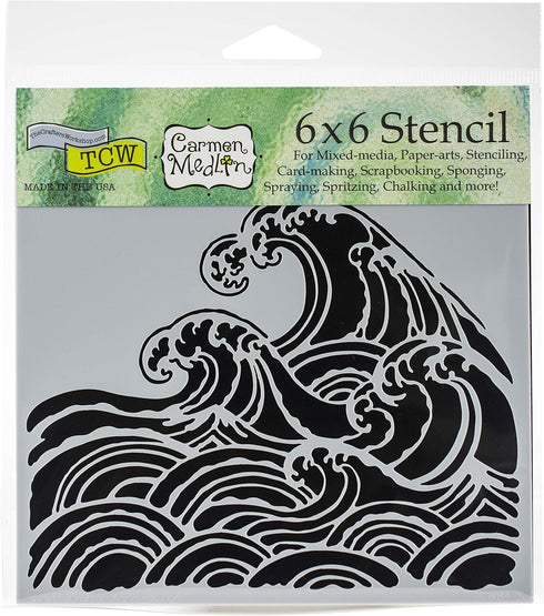 The Crafter's Workshop Template 6"X6"-Wave, Clear...