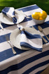 DII Cabana Stripe Outdoor Tabletop Collection, Water Resistant, Napkin (Set of 6), Nautical Blue...