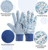 Geiserailie 4 Pairs Garden Gloves Floral Gardening Gloves with Soft PVC Dots Gloves Women Working Yard Gloves for Yard Cleaning, Fishing, Gardenin...