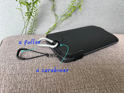 OneJoy Neoprene Phone Pouch, Lightweight Protective Cellphone Sleeve with Large Zipper Opening, Inner Pocket, Thermal Insulated, Durable Cell Phon...