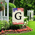 Monogram Letter G Garden Flags, 4th of July Patriotic Memorial Day Garden Flag Decorations 12x18 Inch Double Sided Family Last Name Initial Yard F...