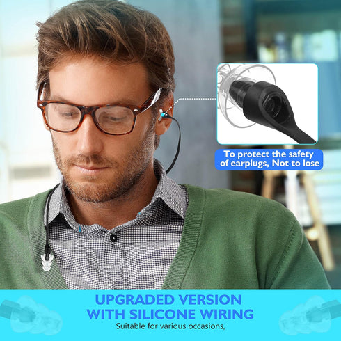 High Fidelity Earplugs - Comfortable, Reusable Silicone Ear Plugs with Cord for Snoring, Shooting Range, Concerts, Travel. 30db Noise Canceling Pr...