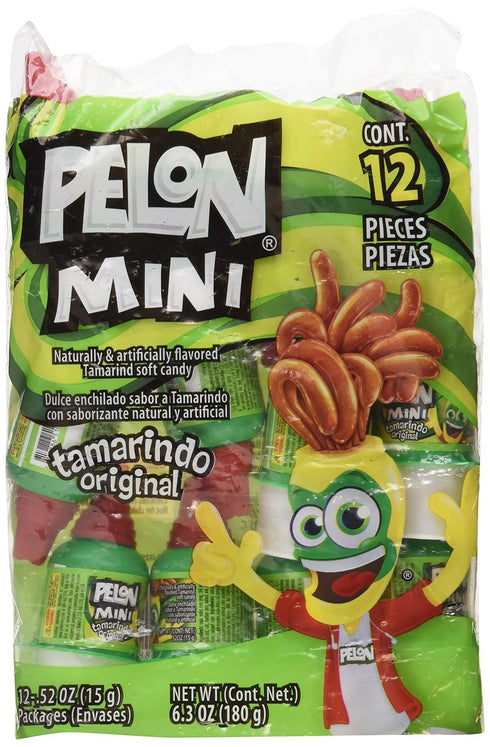 Mini Pelon Pelo Rico Tamarind Push up Candy, 12-Count, 6.3-Ounce Bag...