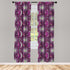 Lunarable Sun and Moon Window Curtains, Celestial Fantasy Composition with Constellations on Purple Backdrop, Lightweight Decor 2-Panel Set with R...