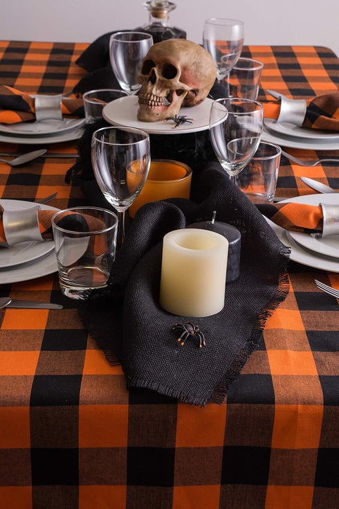 DII Jute Burlap Collection Kitchen Tabletop, Table Runner, 15x74, Solid Black...
