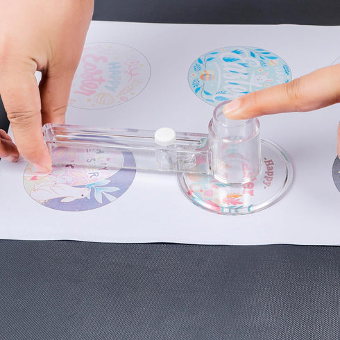 75mm/3 Inch Clear Circle Cutter Button Maker Tools, Adjustable Multi-Size Badge Making Round Cutting Tool, Cutting Knife Photo Paper Model Circle ...
