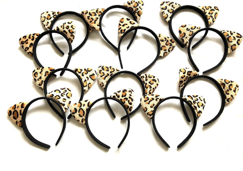 Headband Shiny Hair Hoops Cute Fluffy Hair Accessories for Women Girls Daily Wearing & Party Favor Decoration (12 Cheetah Ear)...