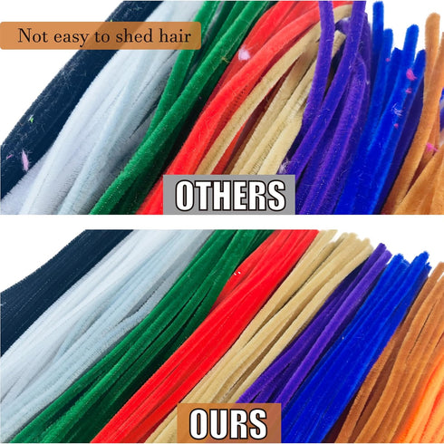 200PCS Upgraded Yellow Pipe Cleaners Bulk Craft Chenille Stems DIY Art Supplies Colorful Thick Fluffy Fuzzy Wire Sticks for Kids and Adults...
