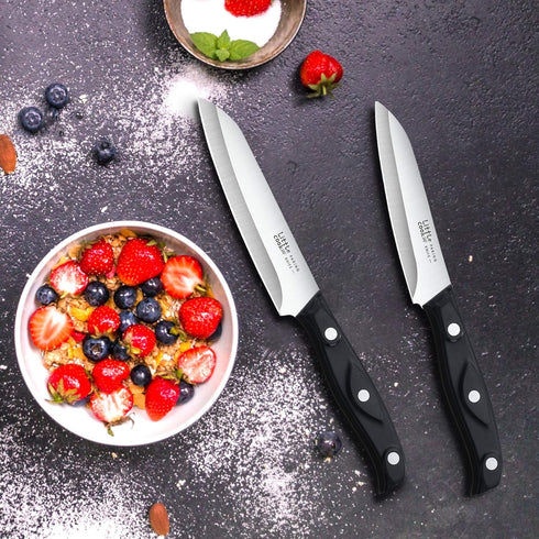 2PCS Paring Knife - Little Cook Paring Knife Set - Ultra Sharp Kitchen Knife - Fruit Knife - German stainless Steel - ABS Handle...