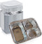 Disposable Aluminum Foil Tray with Paper Board Lids (Pack of 20 sets) – 3 Compartment Foil Pan...