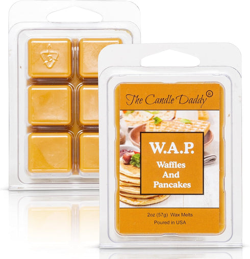 The Candle Daddy W.A.P. - Waffles and Pancakes - Waffles and Pancakes with Syrup and Butter Scented Melt - Maximum Scent Wax Cubes/Melts - 1 Pack ...