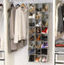Simple Houseware Hanging Closet Organizers 24 Section Shoe Shelves, Gray...