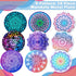 Weewooday 18 Pcs Magnetic Phone Plates Car Metal Plate Mandala Flower Round Mount Holder with Adhesive for Phone Magnet, Magnetic Car Mounts Repla...