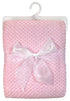 Stephan Baby Snuggle Fleece Crib Blanket, Pink Popcorn Fleece...